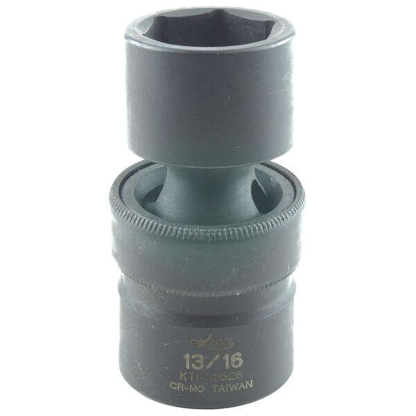 K-Tool International 1/2" Drive Impact Socket black oxide, Swivel 6 Pnt 1/2"Dr, 13/16 KTI-33526 - main
